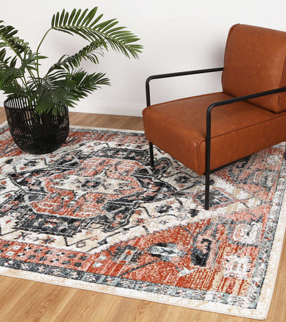 Lorena Xanadu Traditional Terracotta Rug