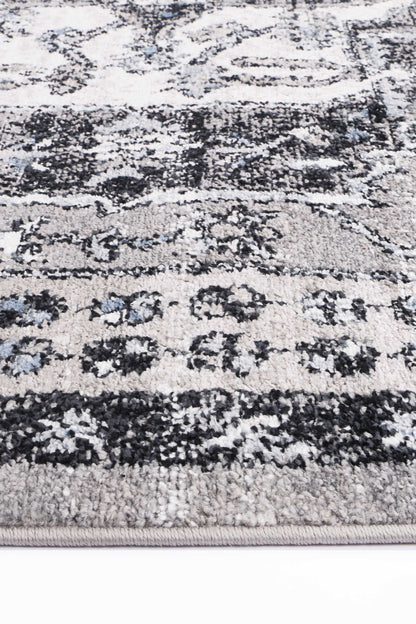 Lorena Lynnwood Hall Traditional Grey Rug