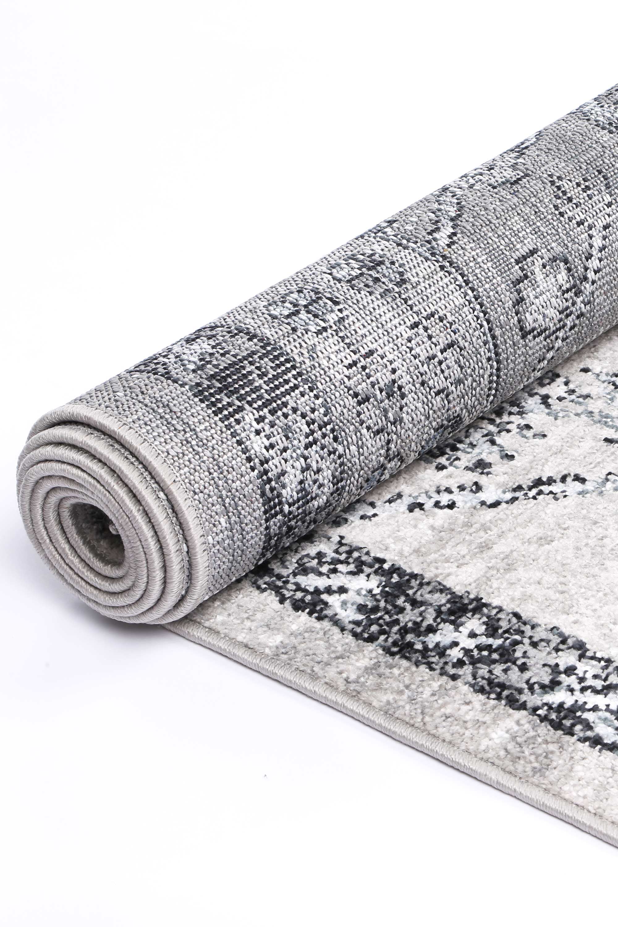 Lorena Lynnwood Hall Traditional Grey Rug