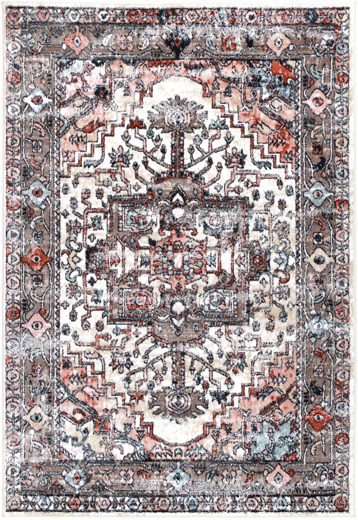 Lorena Stonewall Traditional Beige Rug