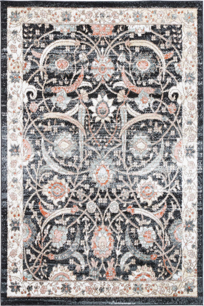 Lorena Mylestone Traditional Charcoal Rug
