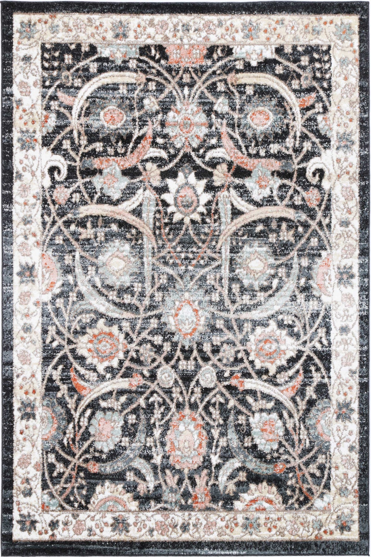 Lorena Mylestone Traditional Charcoal Rug