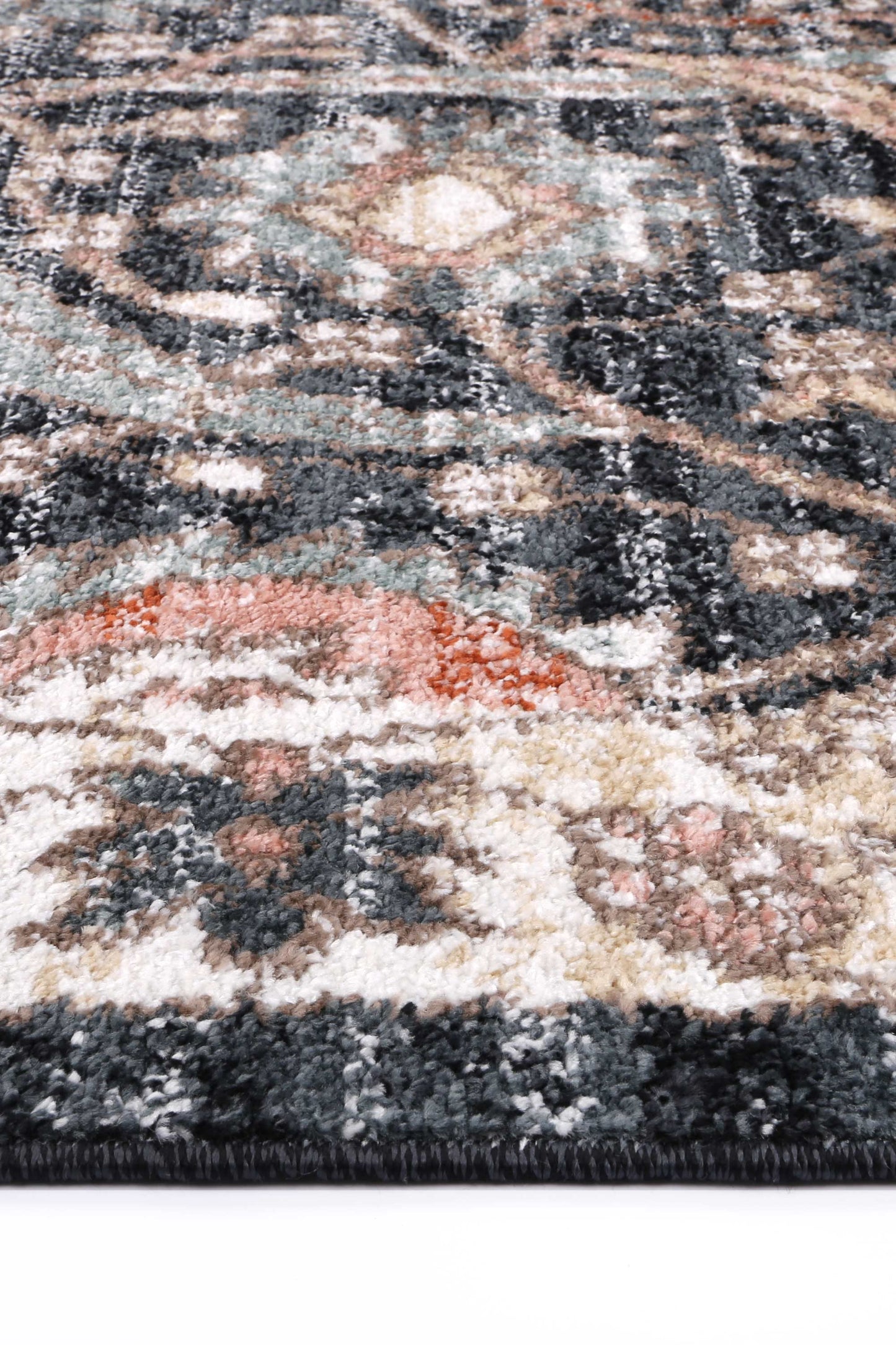 Lorena Mylestone Traditional Charcoal Rug