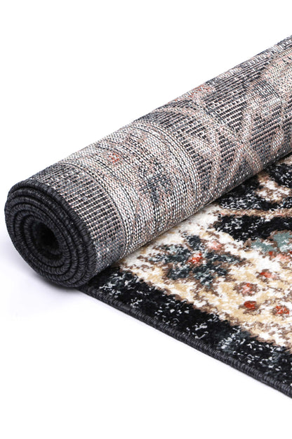 Lorena Mylestone Traditional Charcoal Rug