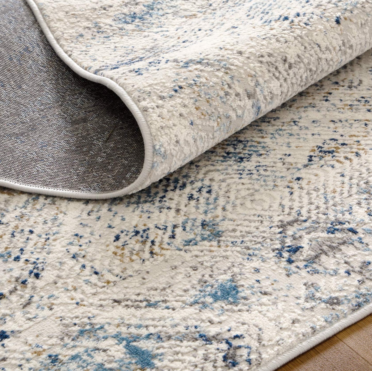 Marcella Navy Blue Ikat Rug