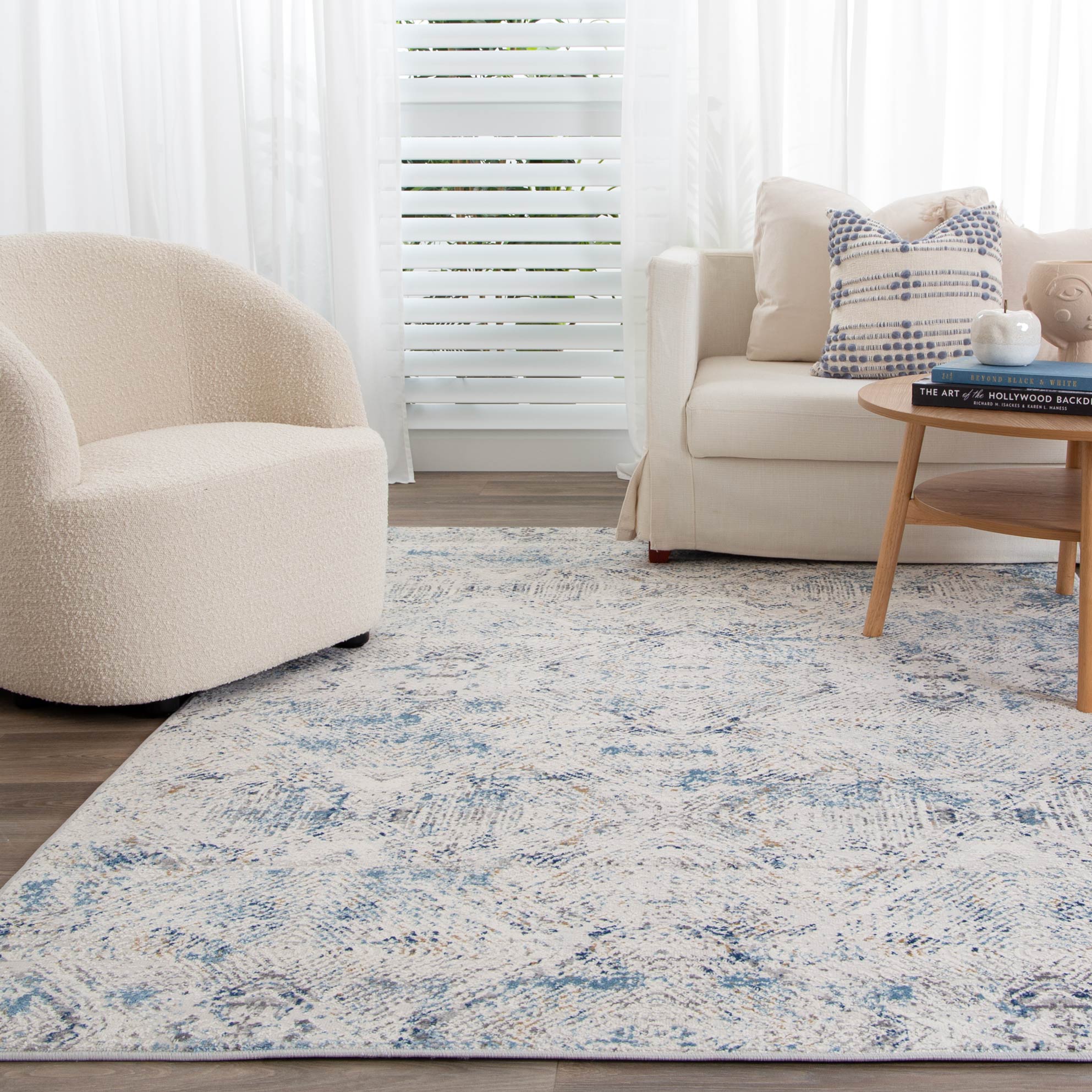 Marcella Navy Blue Ikat Rug