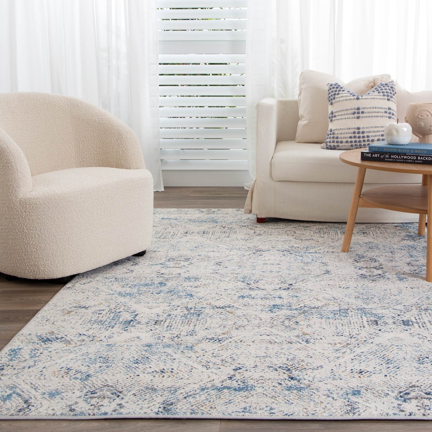 Marcella Navy Blue Ikat Rug