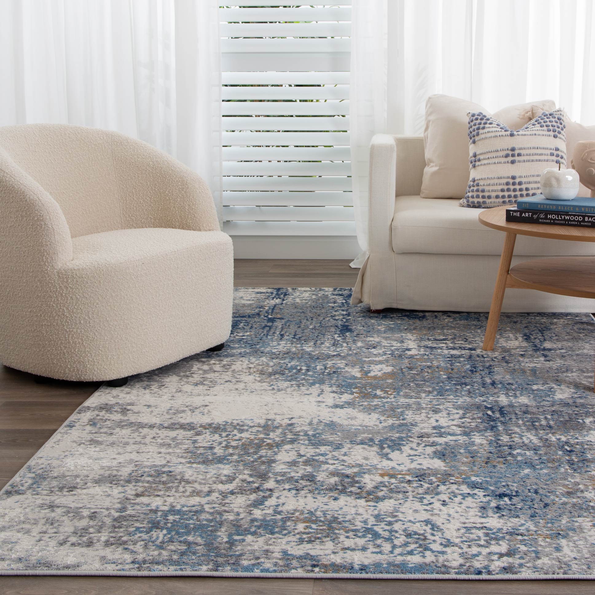 Marcella Navy Blue Modern Rug