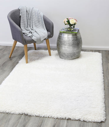 Fiorenza Super Soft Ultra Thick Shag Rug White