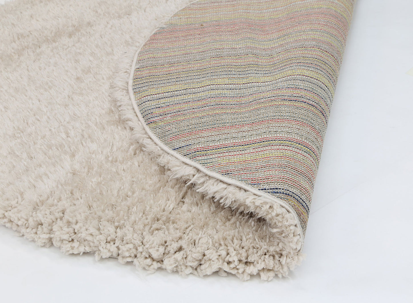 Fiorenza Super Soft Ultra Thick Cream Shaggy Round Rug