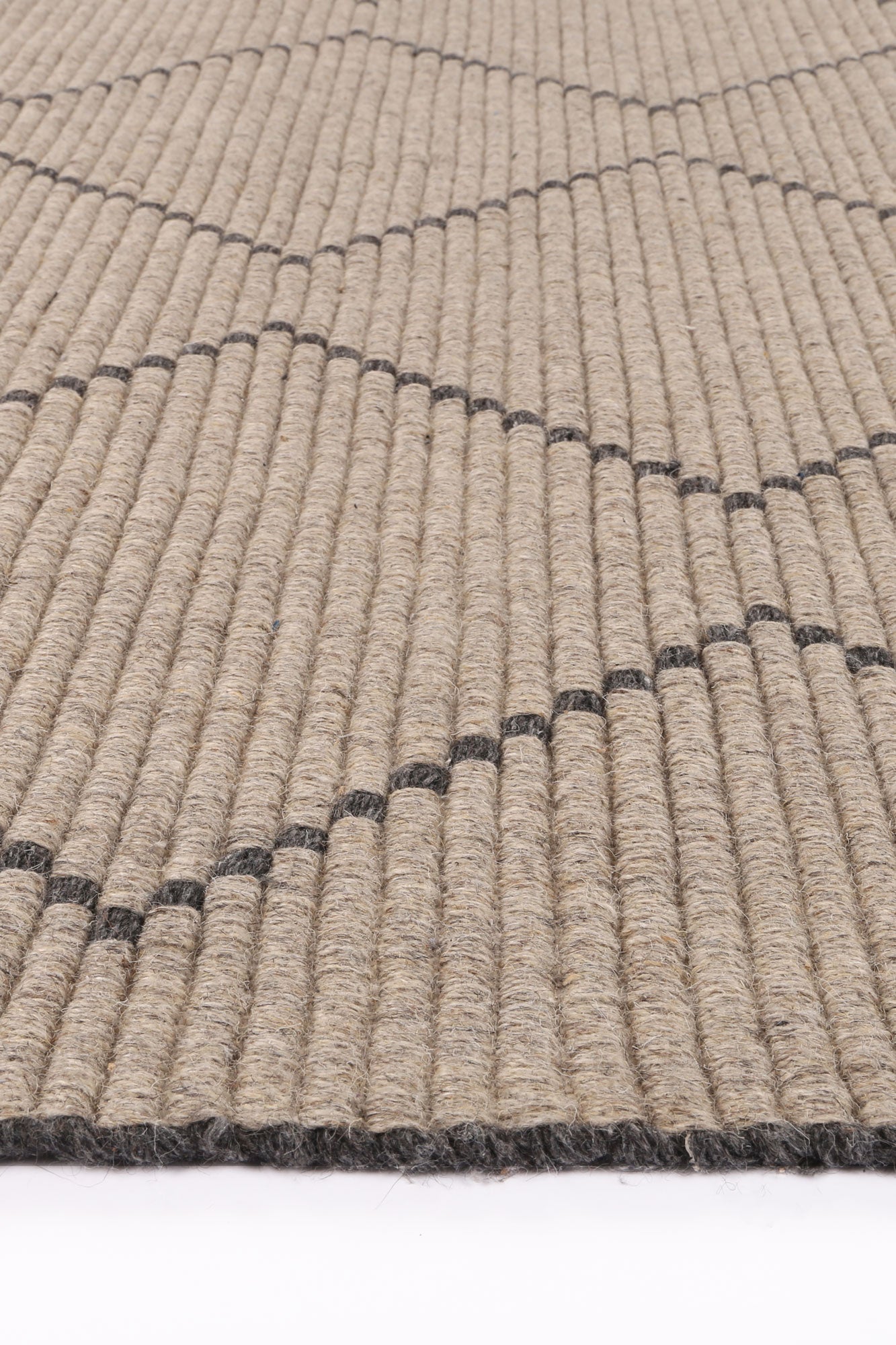 Orielle Zig-Zag Wool Blend Ash Rug