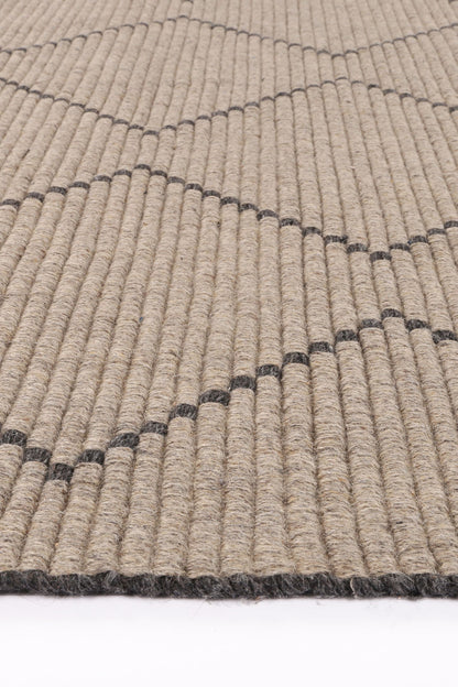 Orielle Zig-Zag Wool Blend Ash Rug