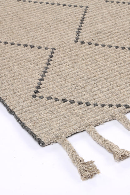 Orielle Zig-Zag Wool Blend Ash Rug