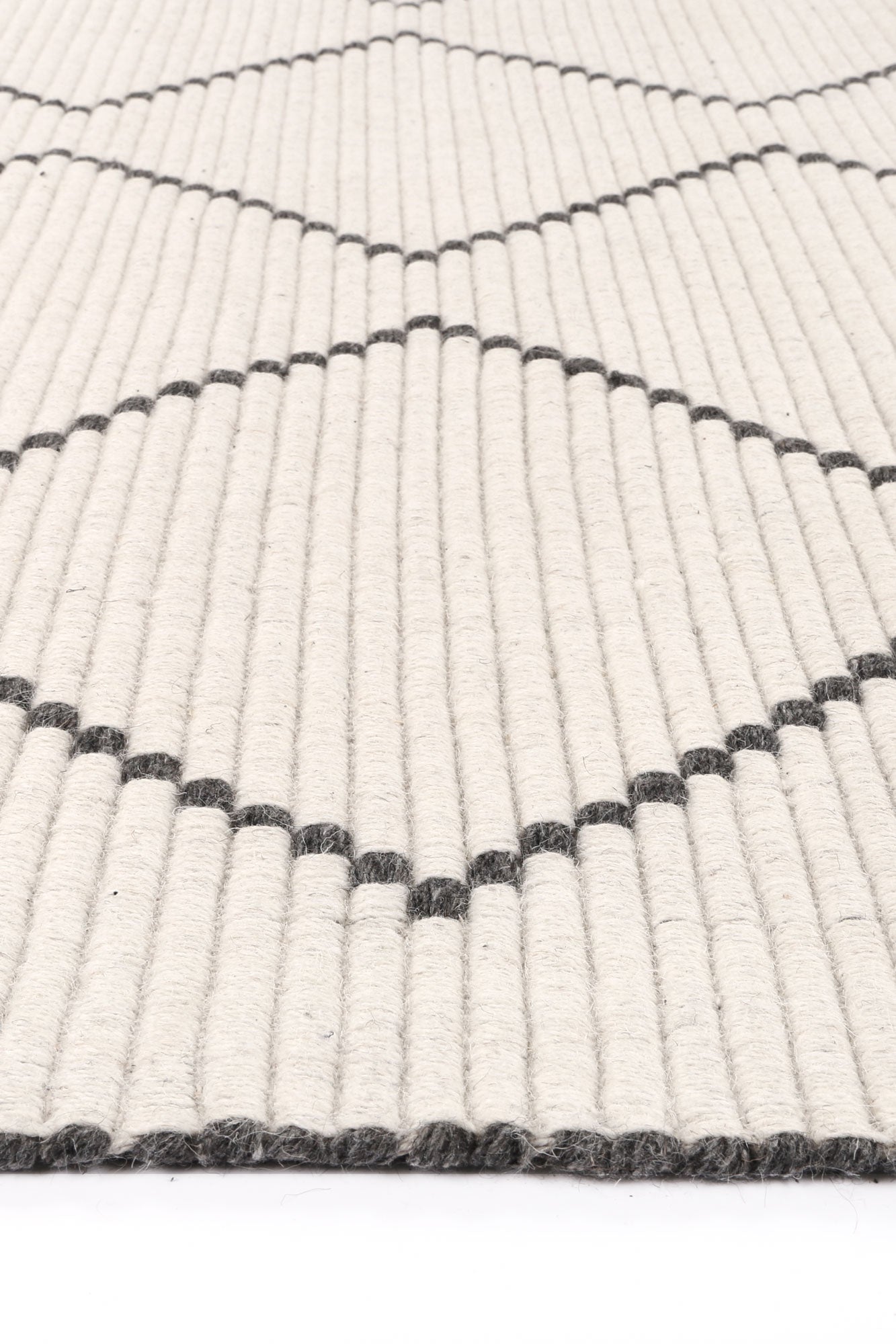 Orielle Zig-Zag Wool Blend Cream Rug