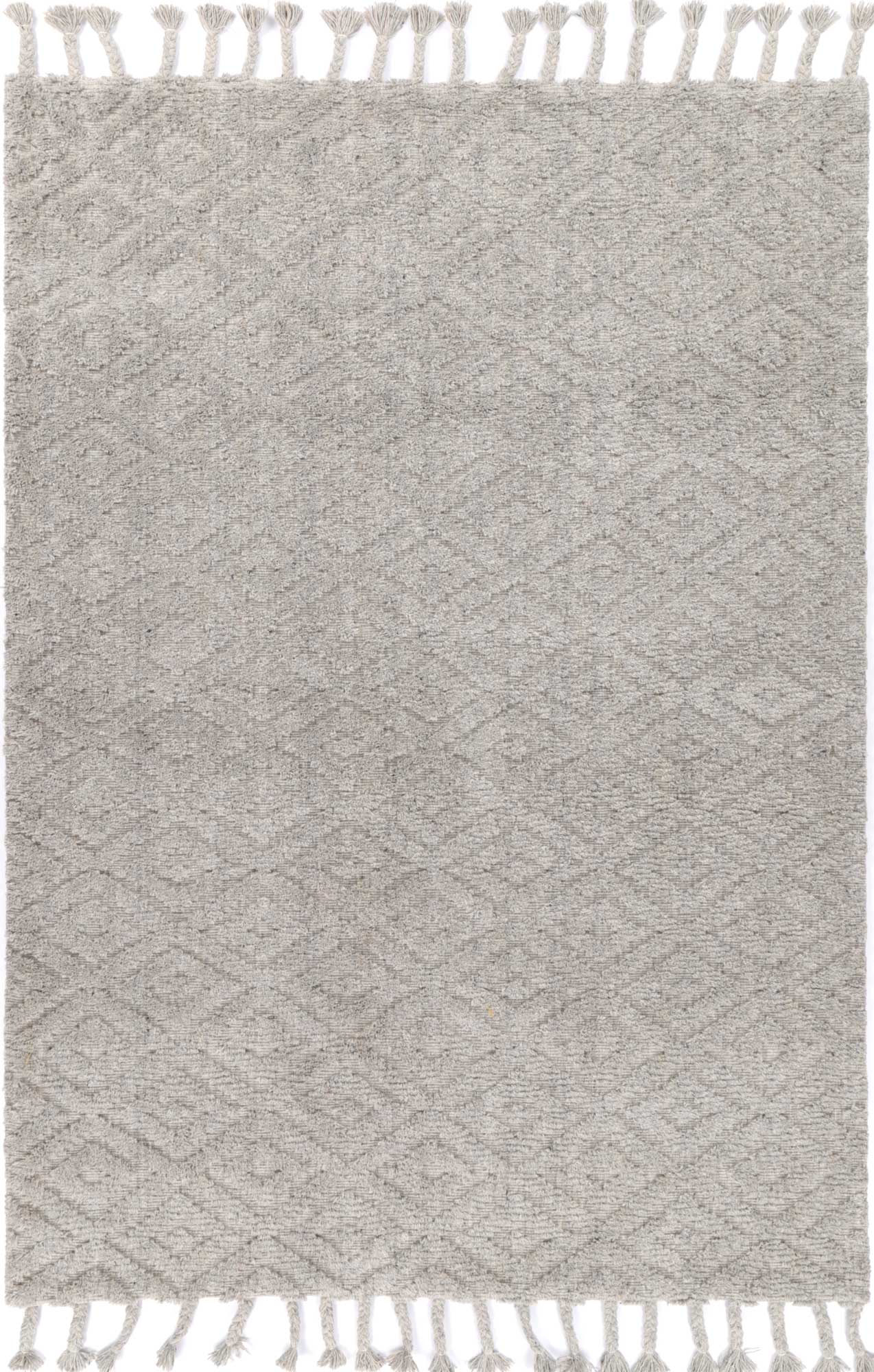 Orielle Diamond Wool Blend Grey Rug