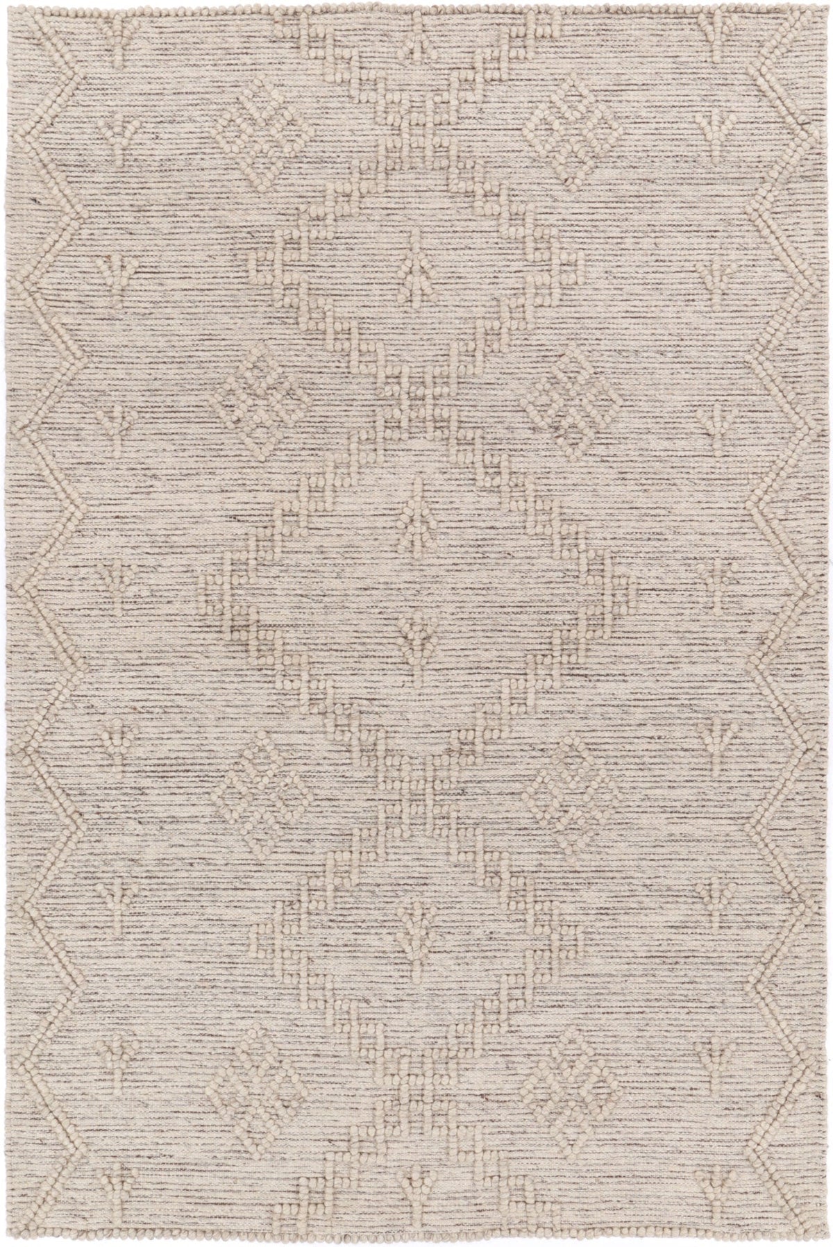 Orielle Aztec Wool Blend Ash Rug (No Tassel)