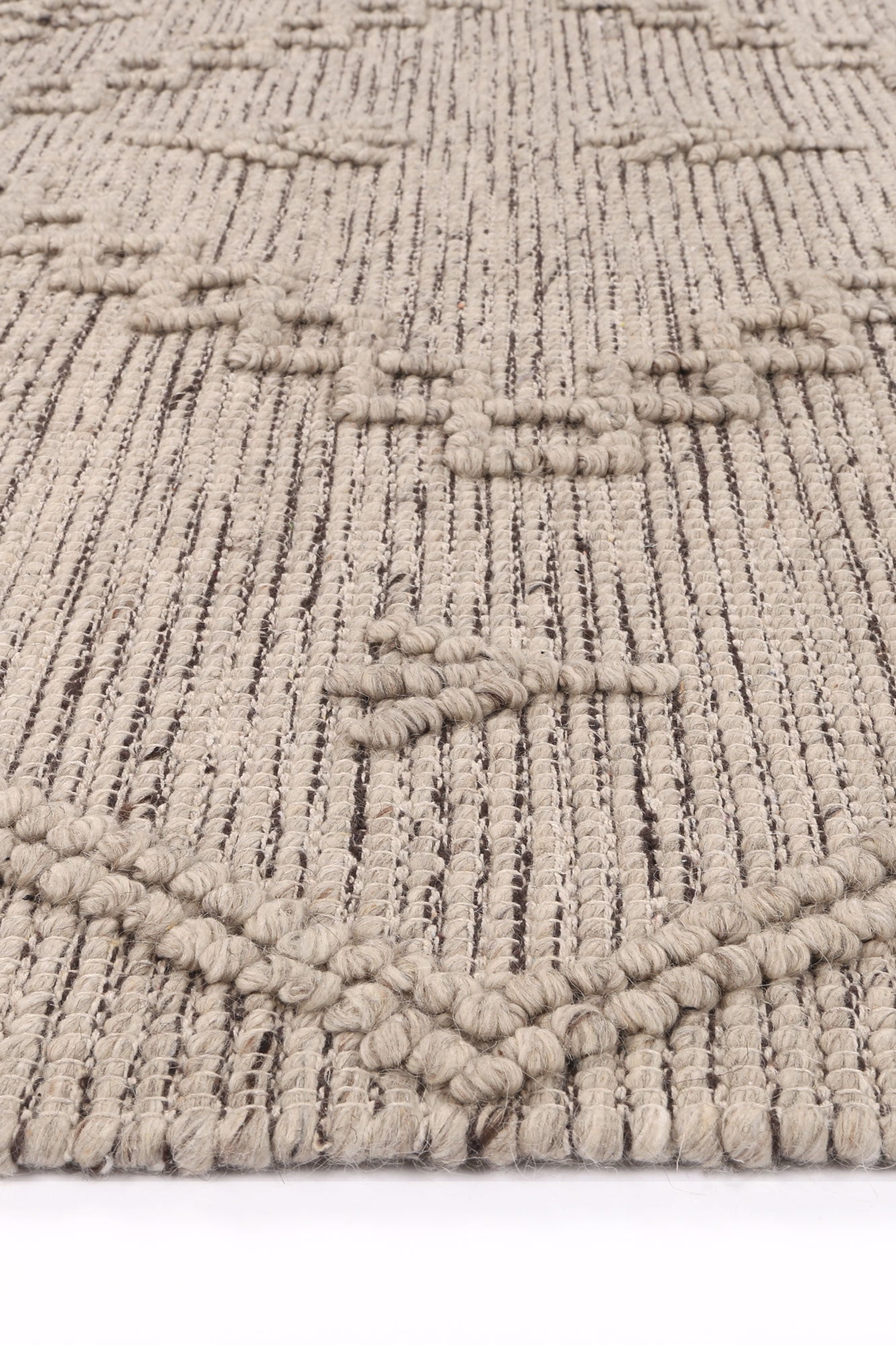 Orielle Aztec Wool Blend Ash Rug (No Tassel)