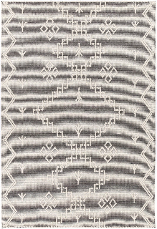 Orielle Aztec Wool Blend Cream Rug (No Tassel)