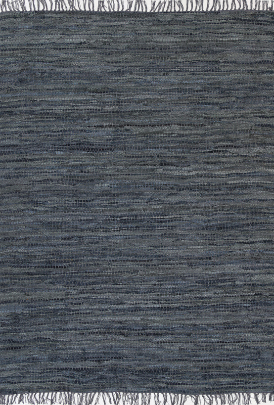 Marina Grey Leather Chindi Rug
