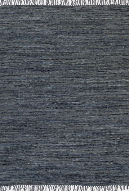 Marina Grey Leather Chindi Rug