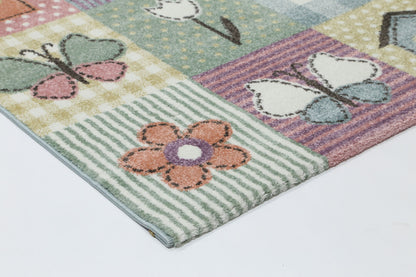 Tidal  Cross-Stitch Cottage Multi Kids Rug