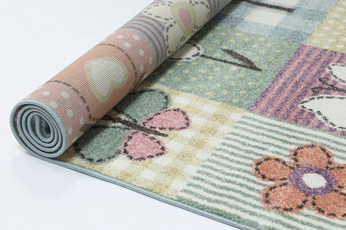 Tidal  Cross-Stitch Cottage Multi Kids Rug