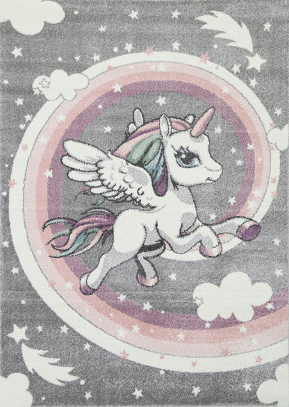 Tidal  Powerful Pegasus Grey Kids Rug