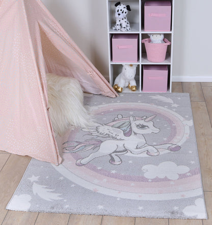 Tidal  Powerful Pegasus Grey Kids Rug