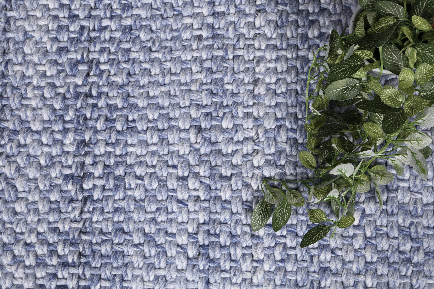 Coralia Chignon Blue Wool Blend Rug