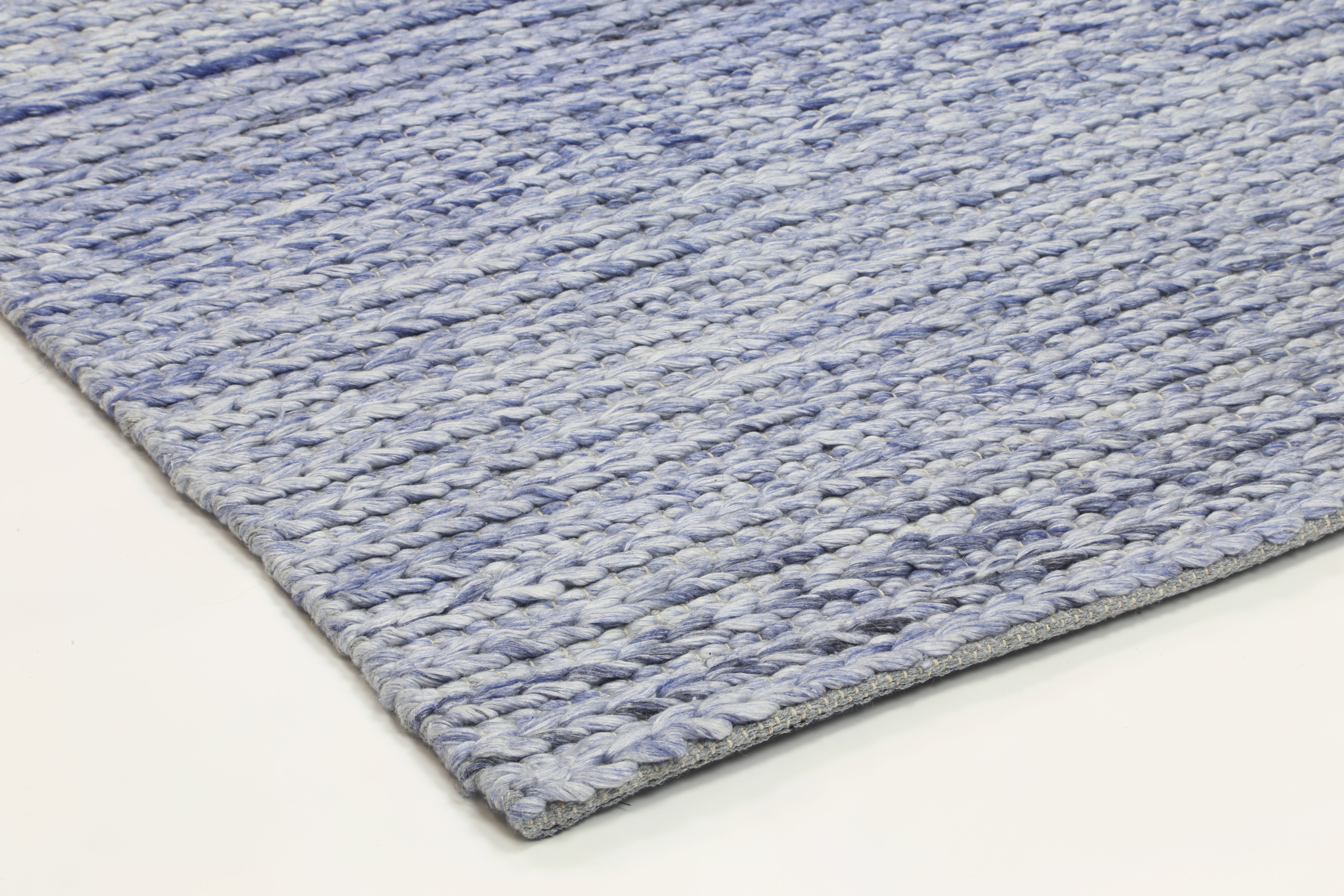 Coralia Cue Blue Wool Blend Rug
