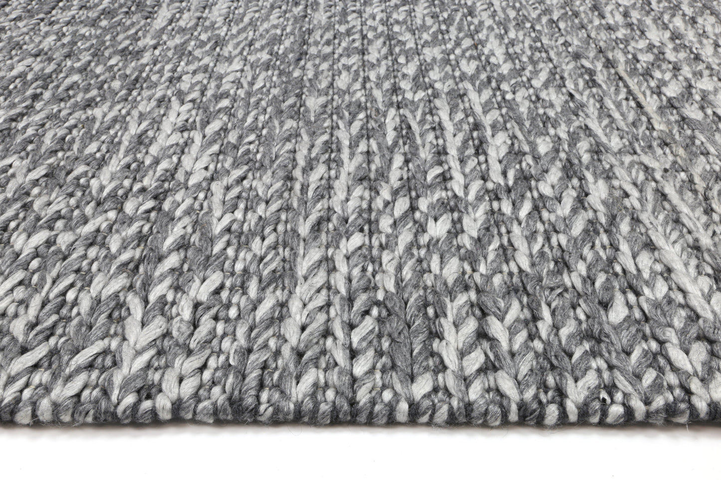 Coralia Cue Charcoal Wool Blend Rug