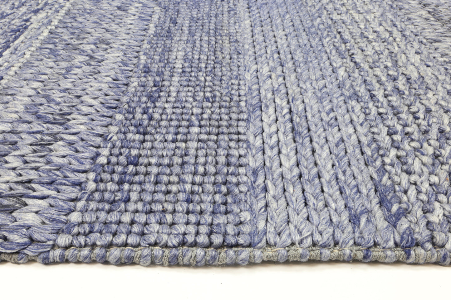 Coralia Grace Blue Wool Blend Rug