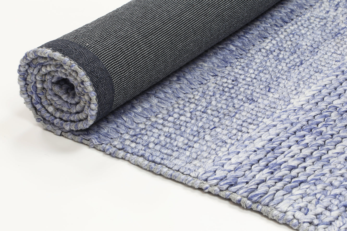 Coralia Grace Blue Wool Blend Rug