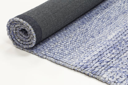 Coralia Grace Blue Wool Blend Rug