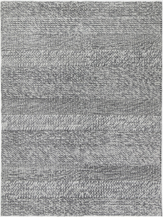 Coralia Grace Charcoal Wool Blend Rug