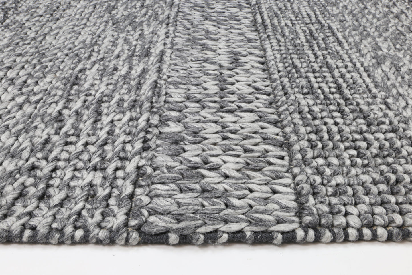 Coralia Grace Charcoal Wool Blend Rug