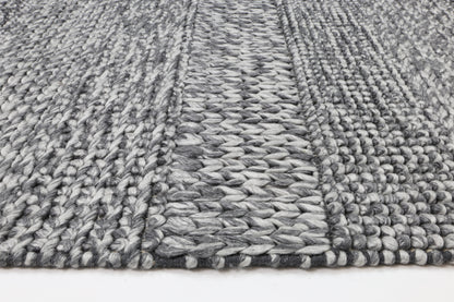 Coralia Grace Charcoal Wool Blend Rug