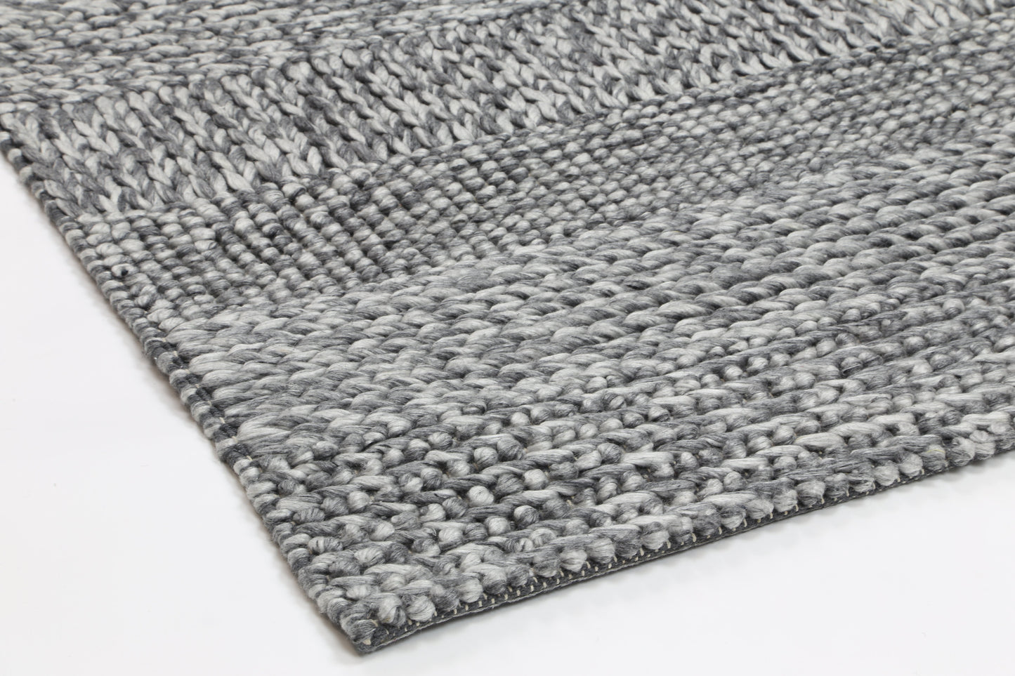 Coralia Grace Charcoal Wool Blend Rug