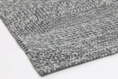 Coralia Grace Charcoal Wool Blend Rug