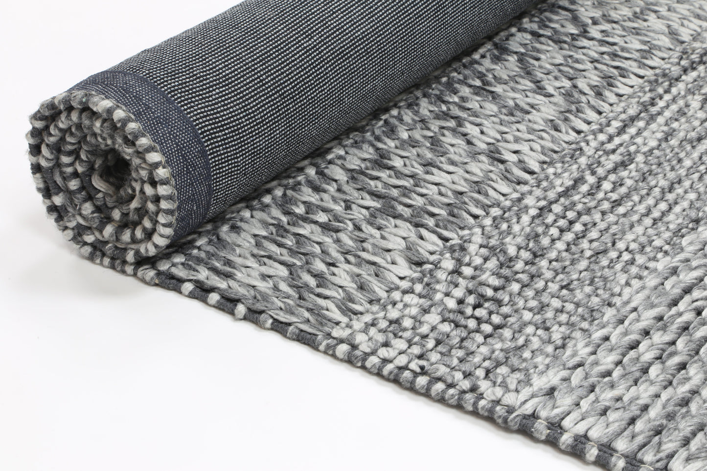 Coralia Grace Charcoal Wool Blend Rug