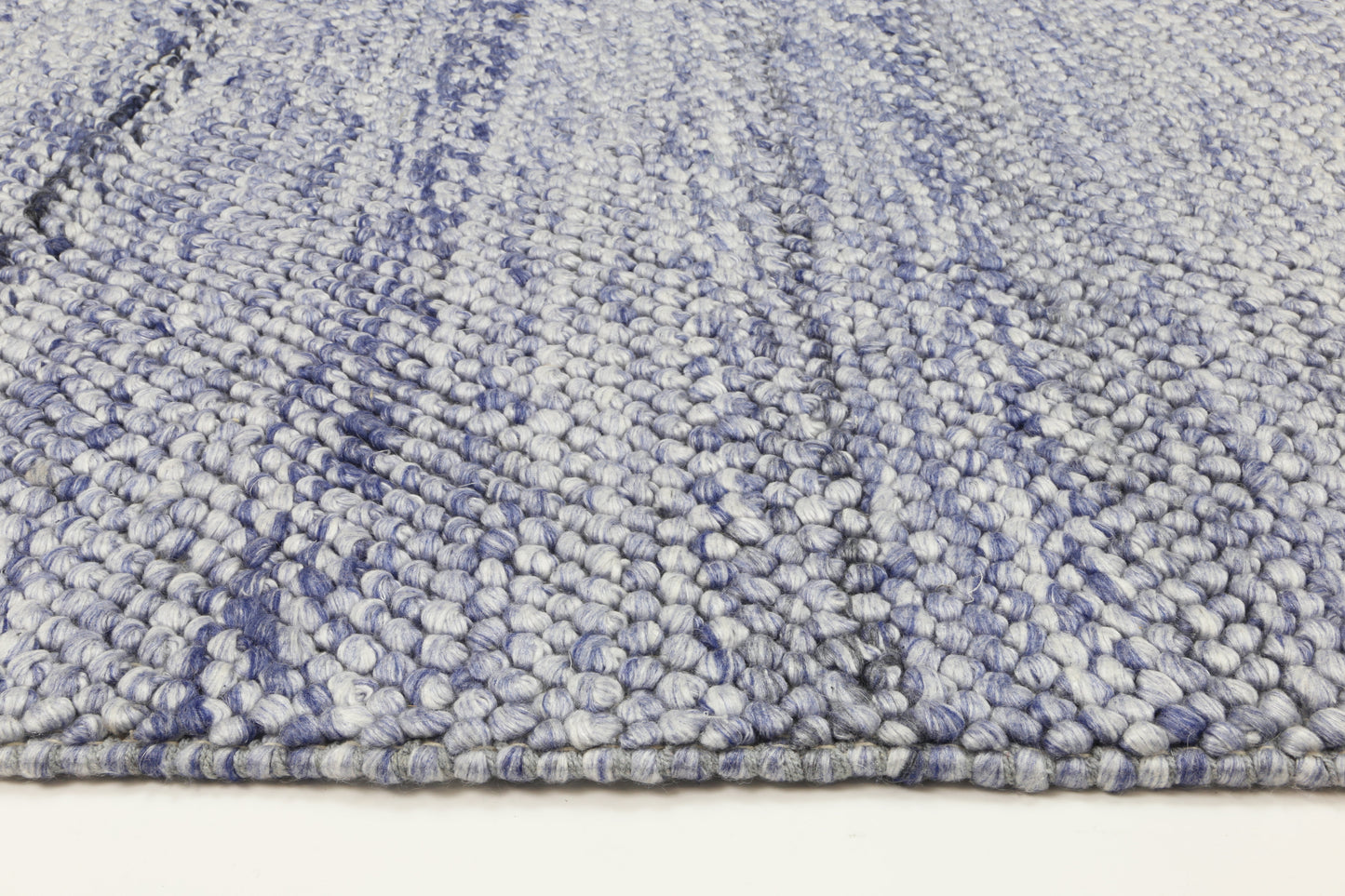 Coralia Loopy Blue Wool Blend Rug
