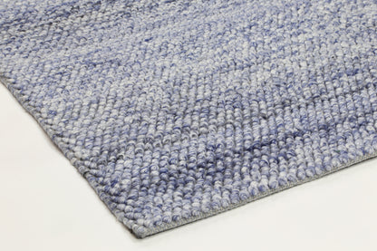 Coralia Loopy Blue Wool Blend Rug