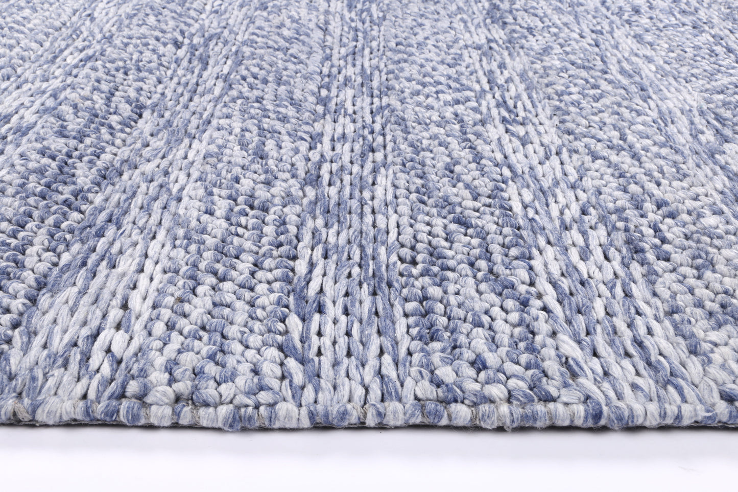 Coralia Ringlets Blue Wool Blend Rug