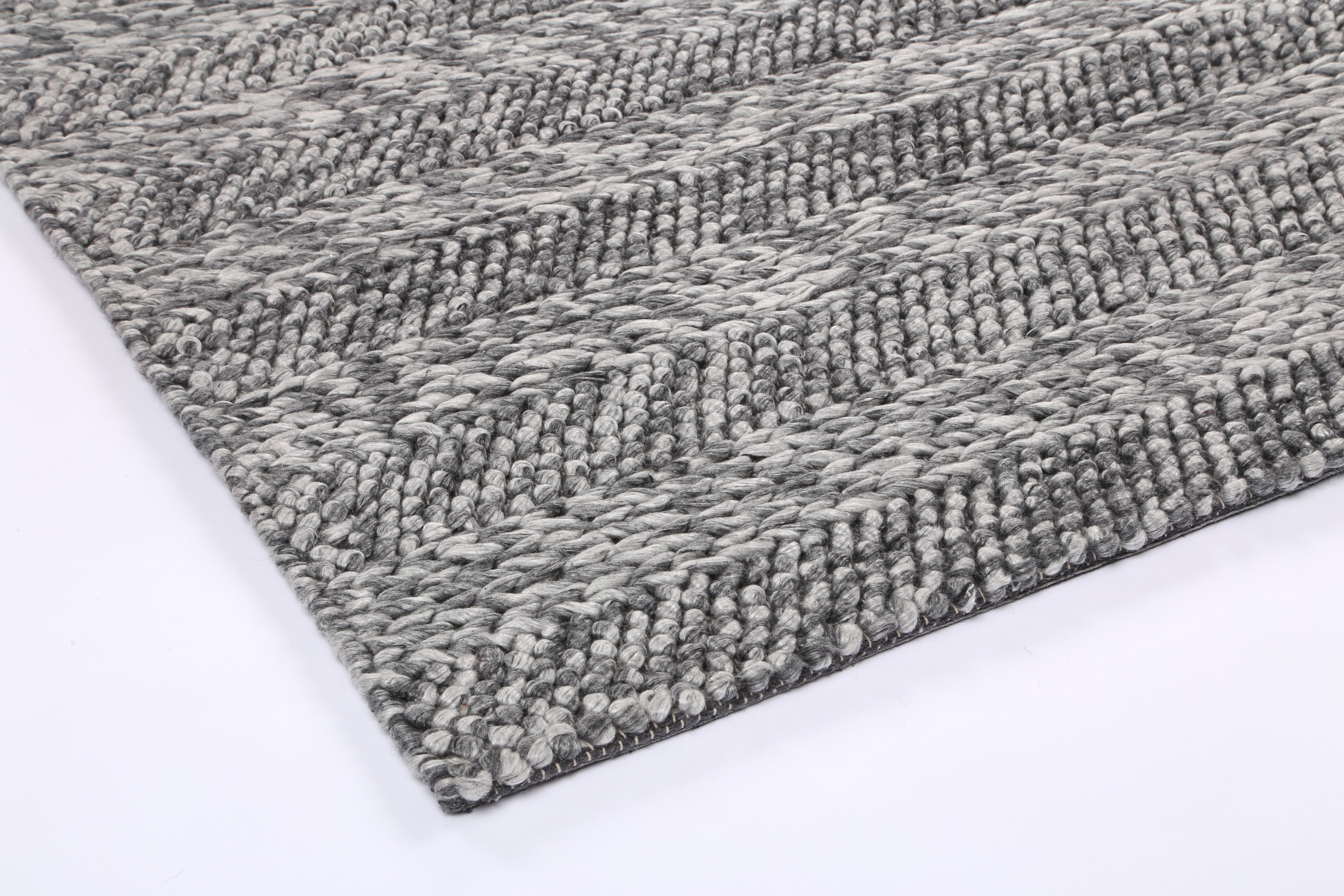Coralia Ringlets Charcoal Wool Blend Rug
