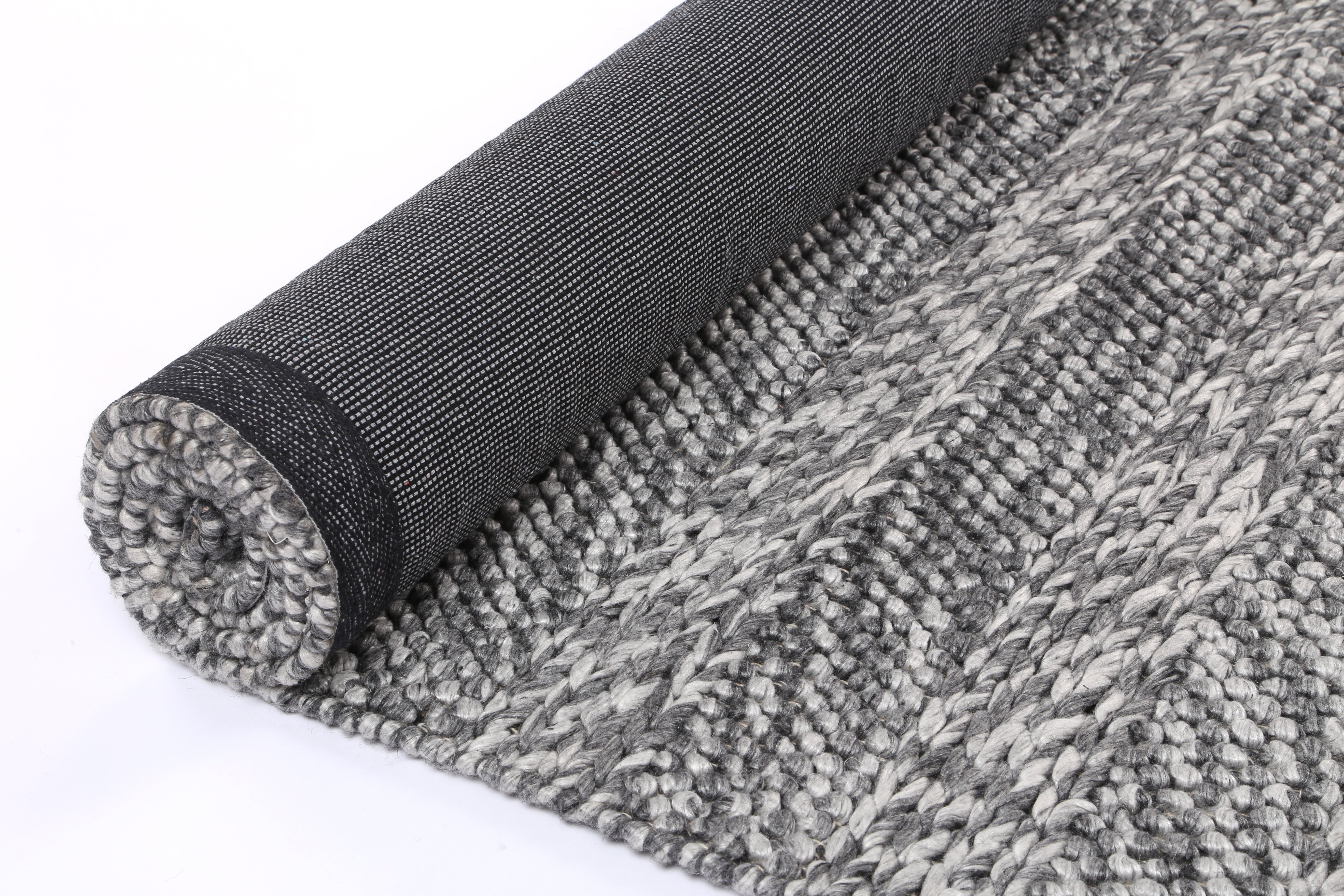 Coralia Ringlets Charcoal Wool Blend Rug