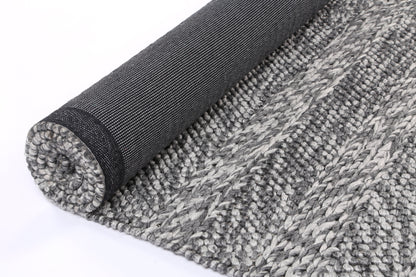 Coralia Ringlets Charcoal Wool Blend Rug