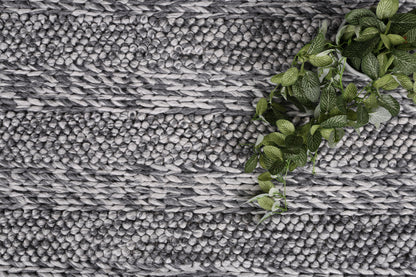Coralia Ringlets Charcoal Wool Blend Rug