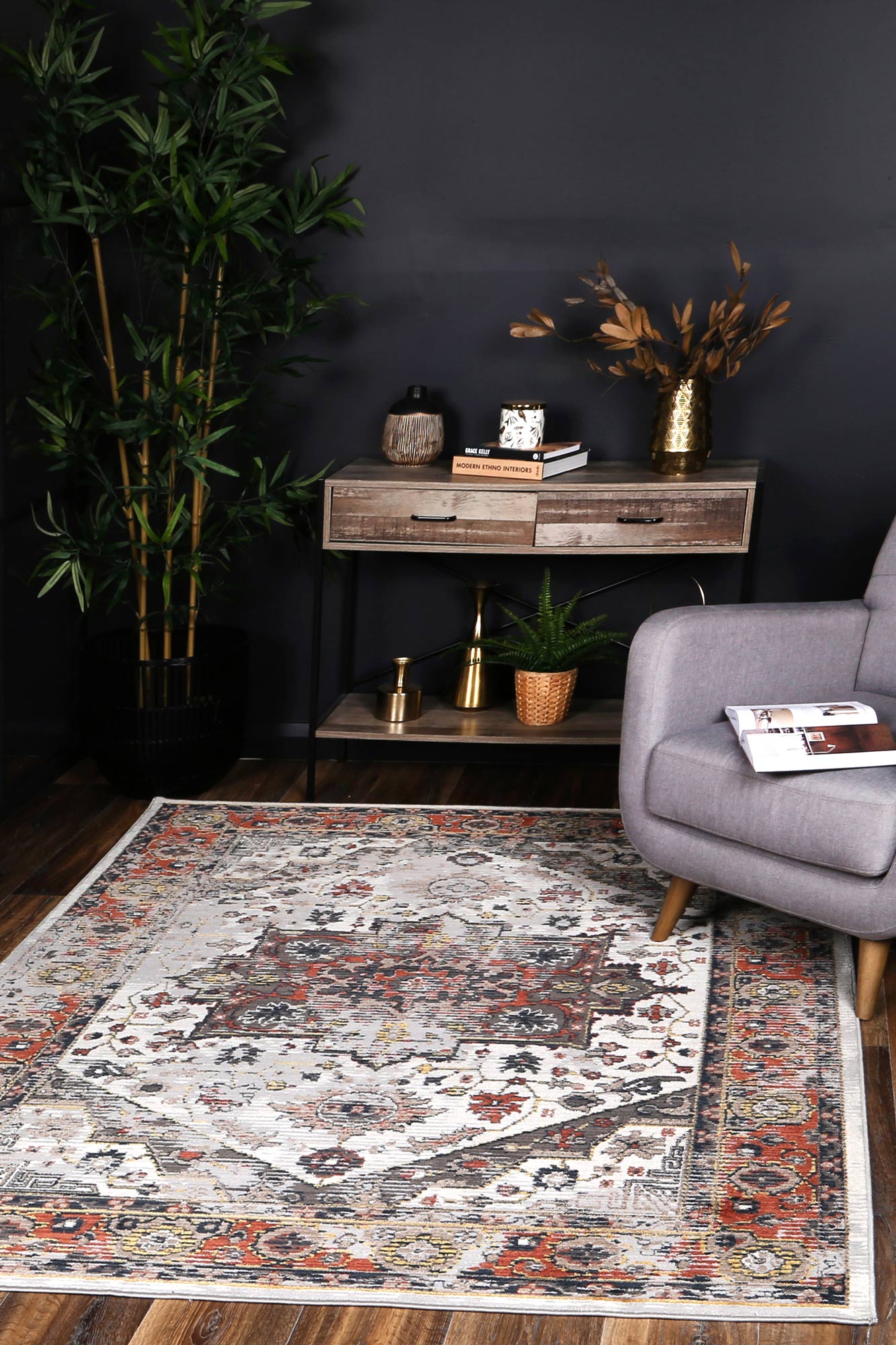 Laguna Nazareno Transitional Grey & Beige Rug