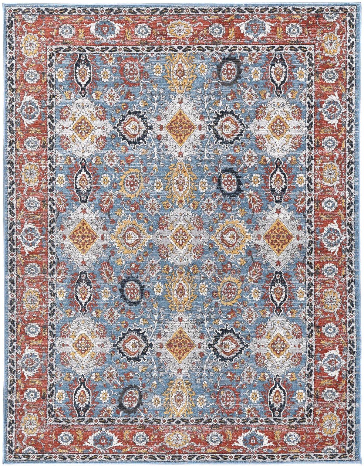 Laguna Papian Transitional Charcoal & Blue Rug