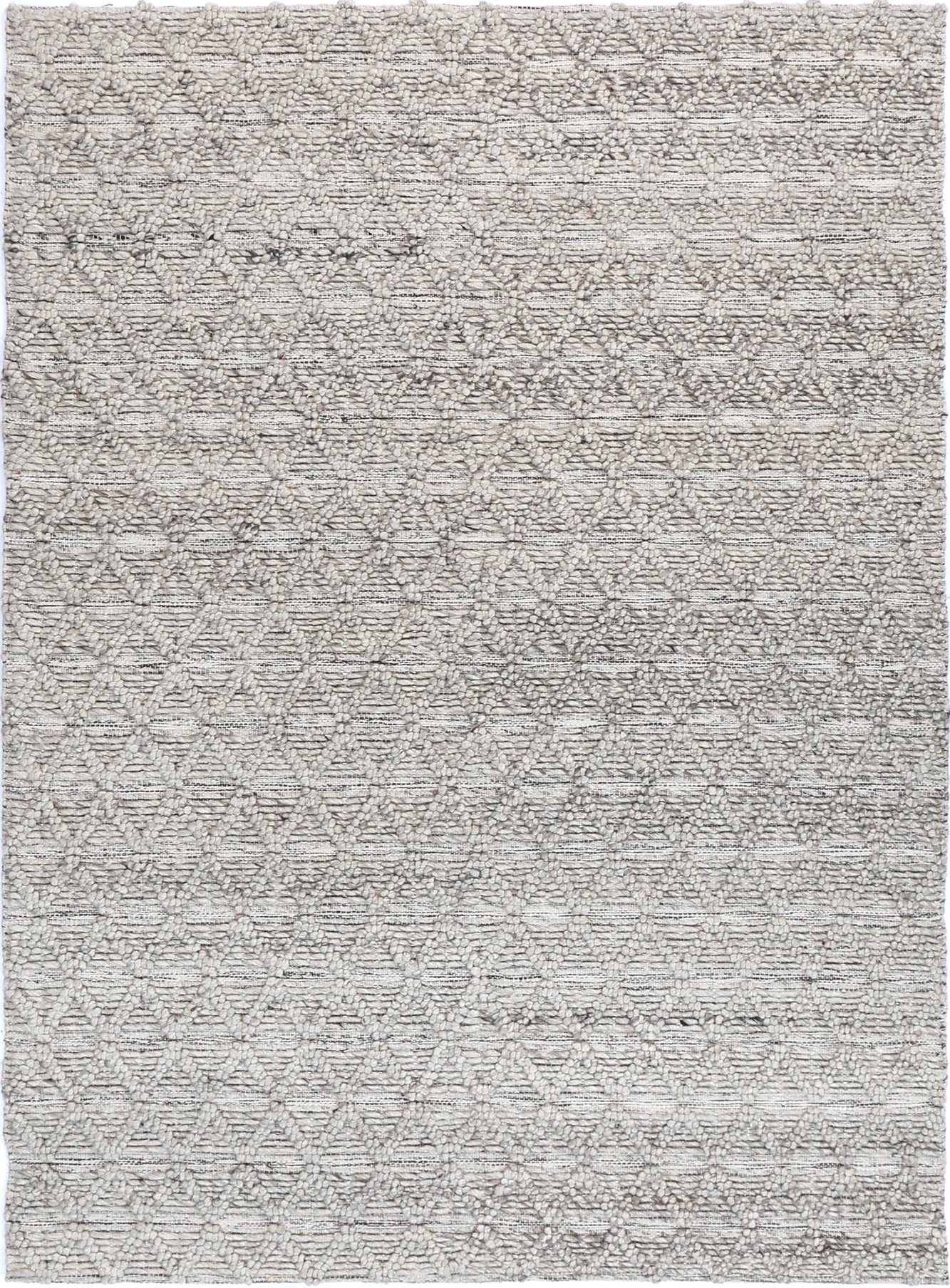 Shoreline Mosaic Tribal Ash Wool Rug